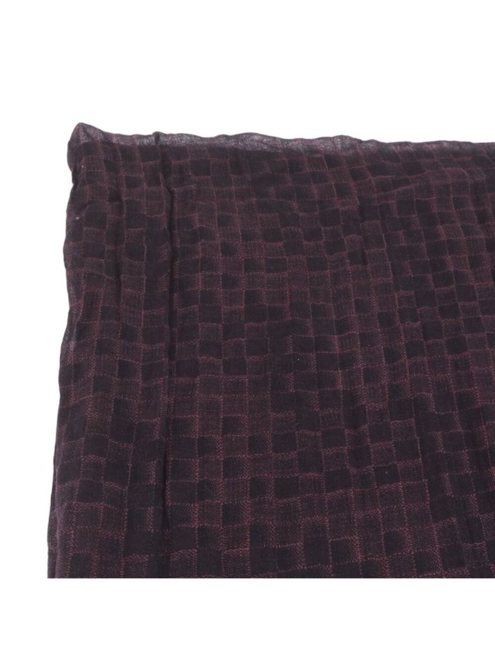 Louis Vuitton Damier Cashmere Silk Large Shawl Fringe Black Ree Scarf - Picture 2 of 6